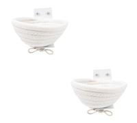 Yardwe 2 Piezas Nido de Pájaro Nido de colibrí Natural escondite de Loros Pet Shop casa comederos para pájaros decoración Nido Colgante de Jaula de pájaros criadero de Loros Aves Decorar