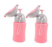 Yardwe 2 Piezas Orinal Portátil para Niñas Diseño Botella de Plástico y Suave para Entrenamiento Camping y Uso