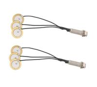 Yardwe 2 Piezas Piezoeléctrico Pickup Adhesivo para Kalimba y Guitarras Acústicas Sensor de Alta Sensibilidad con Tecnología de Contacto para Amplificación de Sonido