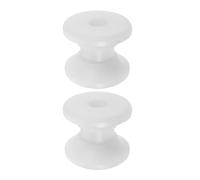 Yardwe 2 Piezas Rodillo de Ancla Blanco de Nailon, Soporte Estable | Repuesto de Cambio Rápido, Diseño Pivotante Rodillos Gruesos, Uso Versátil en Parte Frontal, Embarcaciones y Kayak