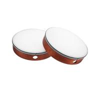 Yardwe 2 Piezas Tambores de Mano de Madera de Instrumentos Musicales de Percusión para Perfectos para Actividades Casa Escuela o Fiestas Color Marrón