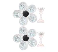 Yardwe 2 Soportes para Uñas Postizas Soportes Magnéticos para Puntas de Uñas de Plástico Blanco Forma de Flor para Exhibición y Práctica de Manicura en Casa y Mesa de Trabajo