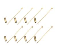 Yardwe 20 Alfileres Largos de Cobre Dorado 50mm, 20 Piezas Accesorios DIY para Broches de Pecho y Sombrero, Imperdibles Seguros para Manualidades y Confección de Joyería Artesanal