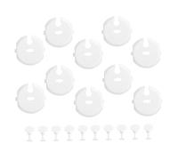 Yardwe 20 Cubiertas de Enchufes para Bebés y Niños Pequeños, Protector de Enchufe Eléctrico Tapa, de ABS, Reduce Riesgo de Descarga, Blanco