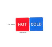 Yardwe 20 Unidades Pegatinas Indicadoras de Frío y Calor en Acrílico | Iconos Grandes y Letras Claras, Alta Visibilidad en Luz Tenue, para Puertas de Baño y Zonas de Lavado