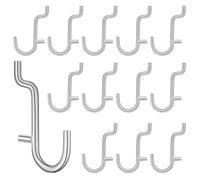 Yardwe 20piezas Unidades Ganchos Acero Inoxidable para Tablero Perforado Soporte para Herramientas Claves y Complementos Duradero y Fácil de Usar para Cocina Oficina o Almacenamiento