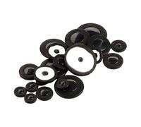 Yardwe 25 Piezas espaciador de saxofón accesorios saxo alto cojín de teclado para la muñeca cojín de muñeca para el teclado Partes de refacción cuero artificial Black