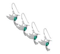 Yardwe 2pares Pendientes De Colibrí Colgantes Con Circonita Para Mujer Un Obsequio Para Mamá Hija Diseño De Pájaro Único