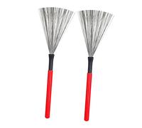 Yardwe 2piezas Cepillo Profesional Mango de Madera y Varillas de Acero para Batería Accesorio para Instrumentos para Escobillas Bateria Jazz