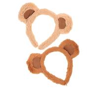 Yardwe 2piezas Diadema Orejas de Oso Linda Accesorio de Disfraz Suave y Peludo para Fiestas de Cosplay de Pascua Disfraces de Vida Silvestre Orejas de Animal