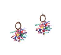 Yardwe 2piezas Juguete para Pájaros De Madera Natural Accesorio De Masticación para Periquitos y Bola De para y Morder para Actividades Físicas y Entretenimiento Color Aleatorio