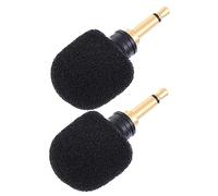 Yardwe 2piezas Micrófono Portátil Mono De Grabación Conector para Voz para Transmisiones y Cantar Casa Incluye Micrófonos para Computadora Portátil