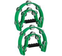 Yardwe 2piezas Pandereta Plastica Cascabeles Campanilla de Mano para Fiesta Infantil Instrumento de Percusion Ligero para Banda Escolar