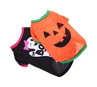 Yardwe 2piezas Ropa Cabeza De Calabaza para Perros Disfraz De Halloween Adorable y Cómodo De Accesorios para Fiestas De Mascotas