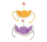 Yardwe 2piezas Sombreros para Perros Pequeños y Sombrero de Fiesta para Gatos Gorros Decorativos de Punto para Cachorros y Gatos para Sesiones de Fotos y Eventos Festivos