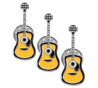 Yardwe 3 piezas Broche de Esmalte Guitarra Retro Pin Solapa Punk para Chaquetas Mochilas y Ropa Decorativas Unisex