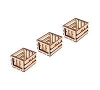 Yardwe 3 Piezas Cestas Miniatura de Almacenamiento Decoración de Casa de Muñecas Accesorios para Mini Muebles Diseño Chic y