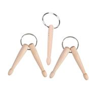 Yardwe 3 Piezas De Llavero Con Colgante De Bolsa Único De Baqueta Para Baterista De Madera De Aleación De Zinc Beige