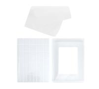 Yardwe 3 Piezas Juego de Moldes para Turrón de Plástico Blanco, Antiadherente Función de Corte Auxiliar, Adecuado para Repostería DIY y Hacer Chocolate