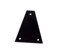 Yardwe 3agujeros Cubierta De Alma De Aleación De Aluminio Negro Triangular Para Tensor De Guitarra Eléctrica Repuesto