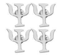 Yardwe 4 broches vintage con símbolo de psicología. Broche de aleación para solapa, ideal para psicólogos, hombres y mujeres. Perfecto para chaquetas de traje, camisas de vestir, bodas, eventos de