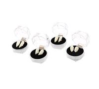 Yardwe 4 Cajas Falsos Colmillos para Cosplay Cajas de Dentaduras Halloween Accesorios para Fiesta de Disfraces