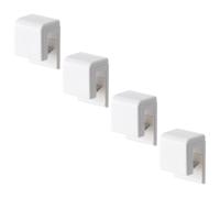 Yardwe 4 Piezas Clip de Pared para Colgar sin Uñas, PP Blanco para Baño | Montaje en Pared, Instalación Sencilla, Acceso Rápido, Adecuado para Lavabo, Estante y Tubo de Crema