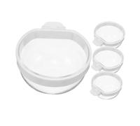 Yardwe 4 Piezas Comederos Transparentes para con Diseño Desmontable para Agua y Alimento Tazones Colgantes para Jaula de Periquitos Cacatúas y Pequeñas Aves