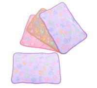 Yardwe 4 Piezas Mantas para Cobayas Lavables Suaves y Resistentes para Pequeñas Mascotas Almohadillas para Jaula con Diseño de Huesos y Patas Ropa de Cama para Pequeños Animales como