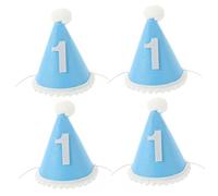 Yardwe 4 Piezas sombrero de cumpleaños de bebé sombreros para bebés sombrero de celebración de cumpleaños capó tapa birthday party hats sombrero de bebé gorro de bebe tela no tejida