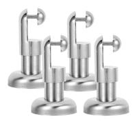Yardwe 4 Piezas Soporte Resistente de Acero Inoxidable para Mamparas de Baño Plata, sin Rebabas, Adecuado para Particiones en Baños Públicos y Sanitarios