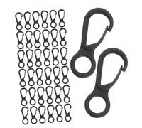 Yardwe 400 Piezas Ganchos de Plástico Negro Resistentes y Cierre de Resorte para Colgar Accesorios Multifuncionales para Camping Tiendas y Organización de Equipo al Aire