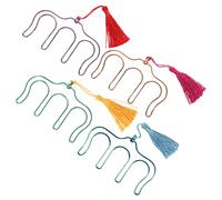 Yardwe 4piezas Clip De Partitura Musical Clips Metálicos Para Libros De Música Con Borlas Colgantes Para Páginas De Música Para Sujetar Partituras Sujetapartituras Para Notas