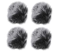 Yardwe 4piezas Cubre Micrófono Furry Parabrisas Micrófono Antiviento Para Grabación y Escenarios Compatible