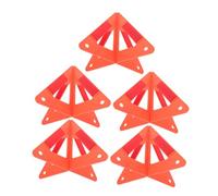 Yardwe 5 Piezas Kit Triángulos Reflectantes de Seguridad para Vehículos Triángulo Advertencia Emergencia con Soporte Estable Señal Plegable para Averías y Paradas Carretera