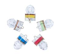 Yardwe 5 Piezas Lámpara de Pesca Nocturna Subacuática Luz LED en Forma de Diamante, Material Plástico Resistente y Función de Atracción de Peces para Lago y Estanque
