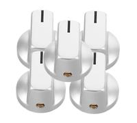 Yardwe 5 Piezas Perilla de efecto de guitarra accesorios para instrumentos tapa del pedal perilla del interruptor de control de volumen perillas de potenciómetro AbS Plata