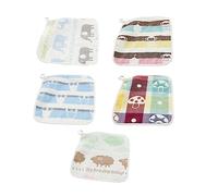 Yardwe 5 Piezas Toalla para Pañuelo Multiusos Colores para Limpiar Saliva y Suciedad Suave y Transpirable Gancho para Paseo