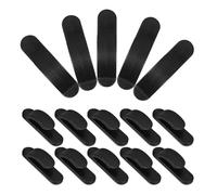 Yardwe 6 Ganchos Adhesivos para Colgar Llaveros y Sombreros de Pared Negros de Abs Resistentes a Cargas Pesadas, Multifuncionales para Coche y Detrás de Puertas