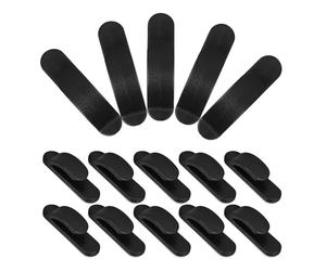Yardwe 6 Ganchos Adhesivos para Colgar Llaveros y Sombreros de Pared Negros de Abs Resistentes a Cargas Pesadas, Multifuncionales para Coche y Detrás de Puertas