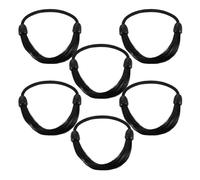 Yardwe 6 Piezas Bandas Elásticas Invisibles Cabello Negro Alta Elasticidad y Sujeción Natural, Accesorios Cabello de Mujeres para Uso Diario y Fiestas