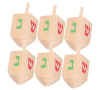 Yardwe 6 Piezas Madera para Peonzas de Madera Coloridas para Educativos y Coordinación y Habilidades