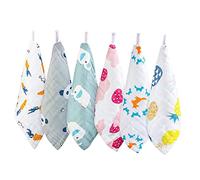 Yardwe 6 Piezas Toalla Facial Para Toalla Cuadrada De Algodón Lavable Para Bebes Para Cuidado De Recién Nacidos Pañuelos Faciales Para Bebés