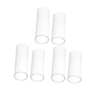 Yardwe 6 Piezas Vidrio para Guitarra Acústica Anillos Deslizantes Transparentes Diseño Ergonómico para Músicos Control Preciso y Cómodo para Folk Rock Country