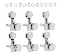 Yardwe 6piezas Afinador Completamente Cerrado De Duradera Clavijas De Bloqueo Para Guitarra Eléctrica Afinación De Guitarra Electrónica Afinador De Instrumentos De Cuerda Para Escala Afin