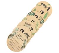 Yardwe 7 Tarjetas de Hitos para Ñiño de Madera, Doble Cara, Ligeras y Seguras al Tacto, para Baby Shower y Fotos del Recién Nacido