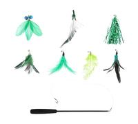 Yardwe 8piezas Juguetes para Gatos para Coquetear Juguete para Mascotas Varita para Gatos Interactivos