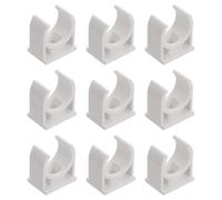Yardwe Abrazaderas Clips para Agua en Pvc Beige, Soporte Fijo de Pared Gancho, Resistente Corrosión y Fácil de Instalar para Mangueras Delgadas y Silicona