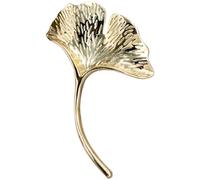 Yardwe Alfiler de Hoja de Ginkgo Dorado de Aleación para Mujer, Delicado y Portátil, Fácil de Poner o Quitar, Accesorio Adecuado para Chaquetas y Bolsos