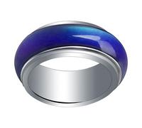 Yardwe Anillo de Humor Color Cambiante Sensible al Calor para Hombres Mujeres y Joyería Creativa y Duradera que Refleja el Estado de Ánimo